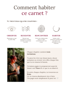REVENIR — carnet numérique les quatre chapitres