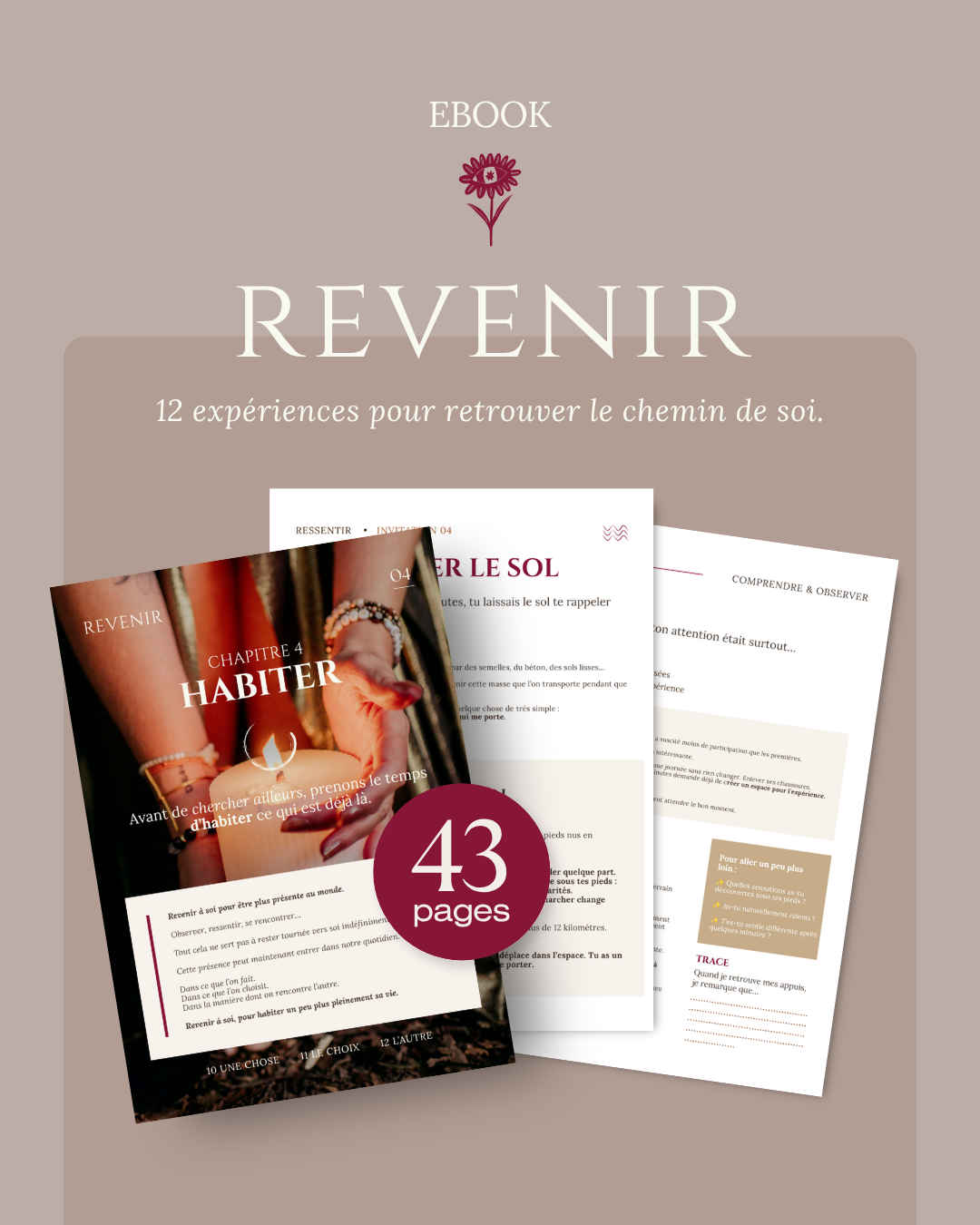 REVENIR — carnet numérique aperçu des pages intérieures