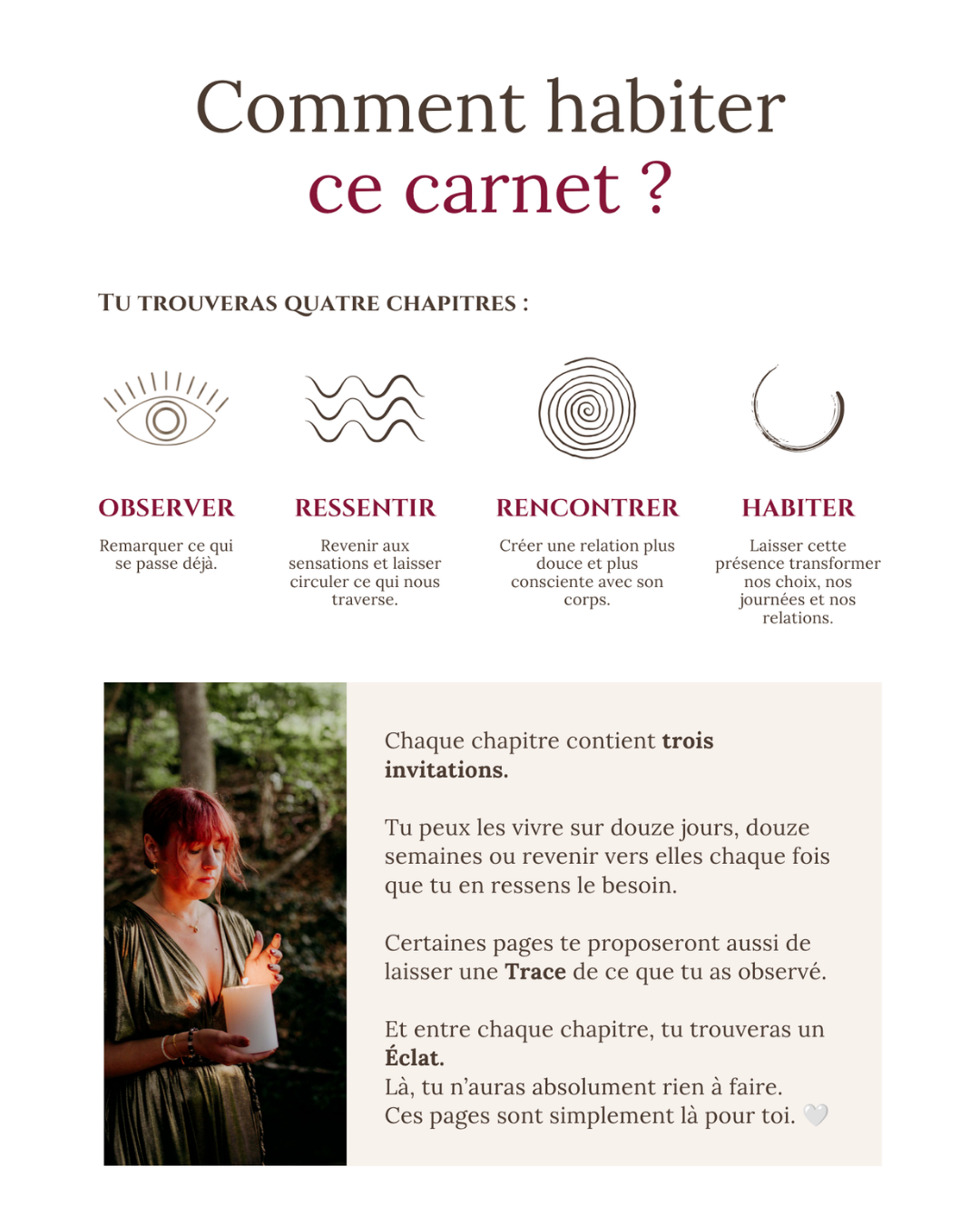 REVENIR — carnet numérique les quatre chapitres